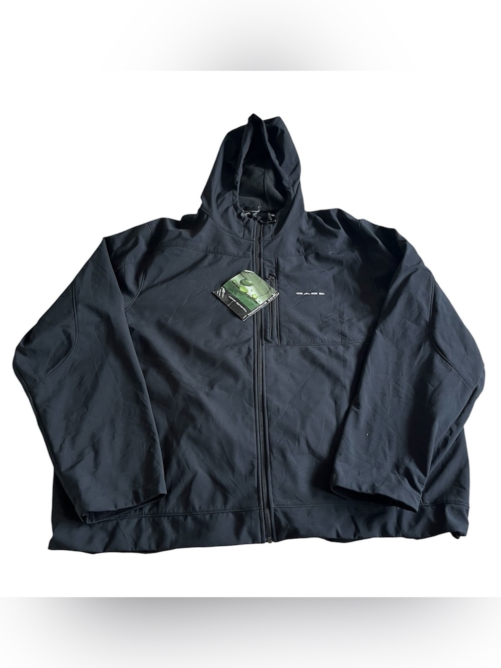 NWT Grundens Gage Technical Gear Mens 4XL Black‎ Softshell Hooded Jacket GTH100